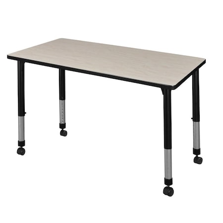 Regency Kee 42 x 24 in. Height Adjustable Mobile Classroom Activity Table- Maple MT4224PLAPCBK